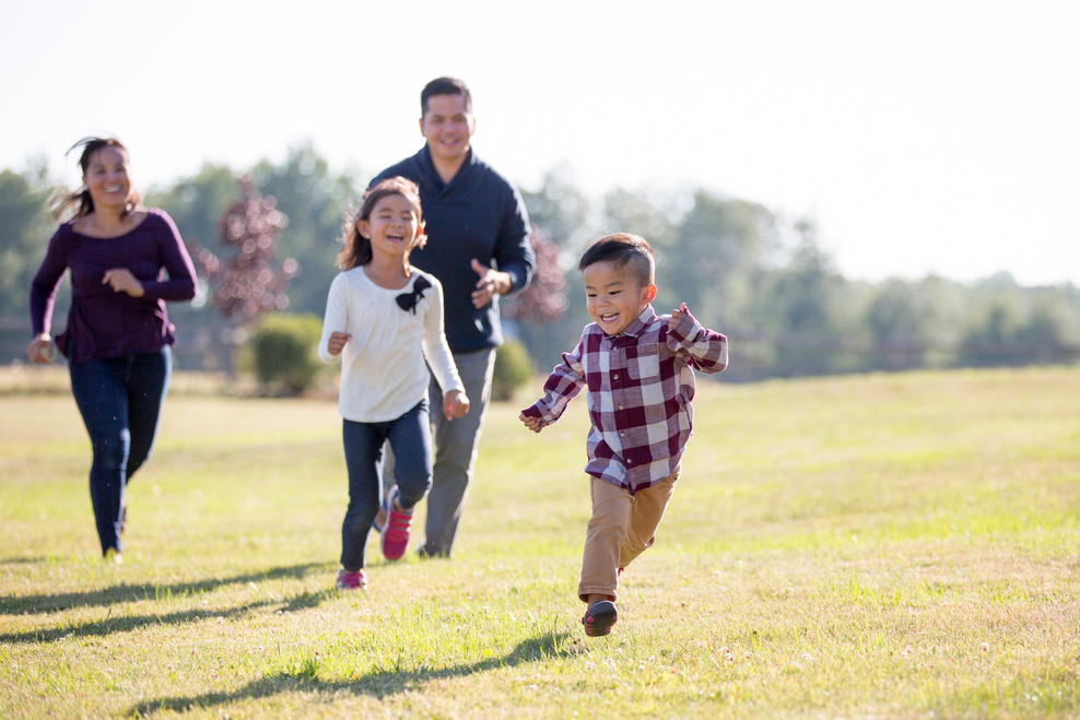 Family Spending Time Outdoors