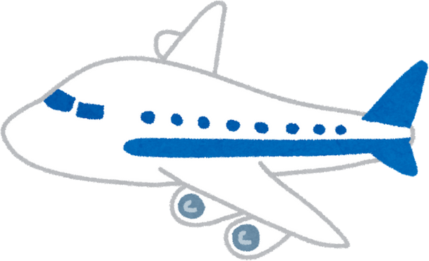 Illustration of Blue and White Airplane